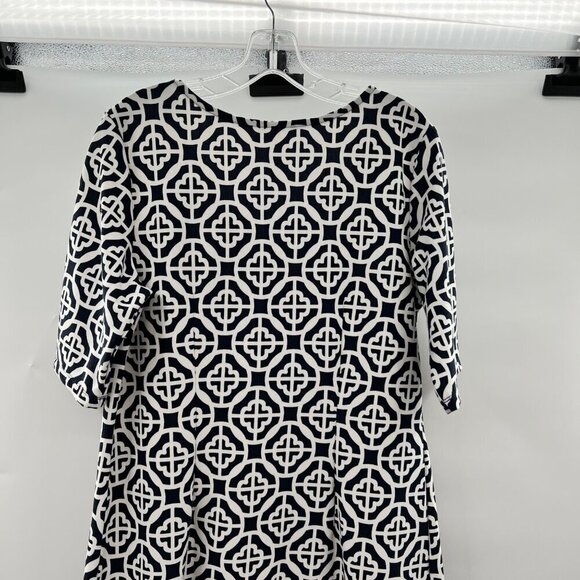 NY Collection Women's Short Sleeve Multicolor Shift Dress Size XL Above Knee - Picture 6 of 9